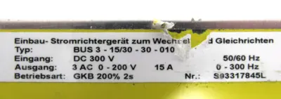 USED BAUMULLER BUS3-15/30-30-010 SERVO DRIVE BUS3153030010