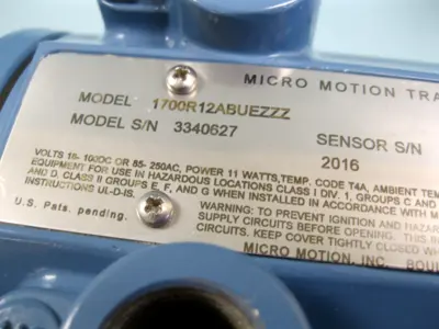USED Micro Motion 1700 R12 AB UEZZZ
