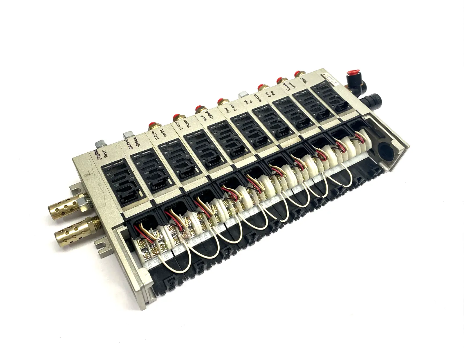 VV5FS2-01T1-101-02T | SMC  Solenoid Valve Manifold, 5-Port, 10-Station, 1/4" NPT - Used