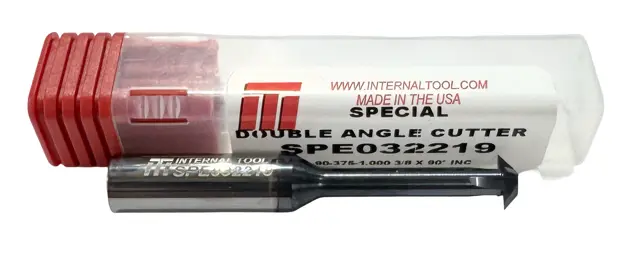Internal Tool 3/8" x 90° Solid Carbide Double Angle Cutter AlTiN Coated
