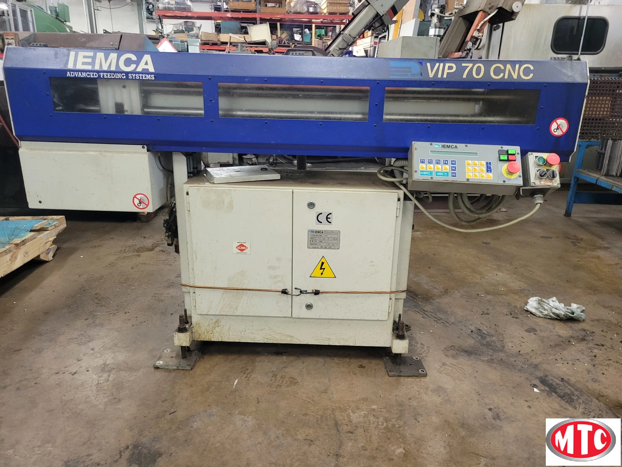 Iemca VIP 70 Short magazine barfeeder, From Fanuc controlled Doosan