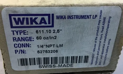 Used WIKA _UNKNOWN_ Parts (Hydraulics and Pneumatics) South Carolina US | Palmetto Automation #1166142