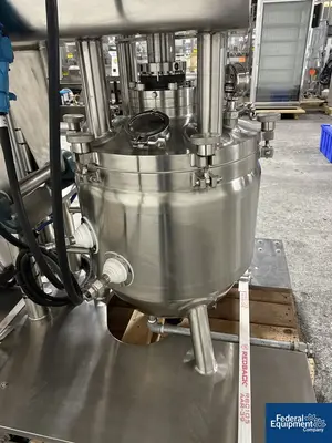 USED Lee Industries 15 Gal Lee Tri Shaft Turbo Emulsifier Reactor, 316 S/S, 30/125#