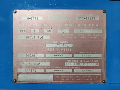 USED DOALL U-1421