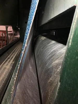 USED TIMESAVERS TB337, 37" TOP-HEAD ABRASIVE PLANER