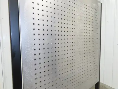 Mobile Work Cart Pegboard Workstation Caster Wheels 31x34" W/ 34x22" Base
