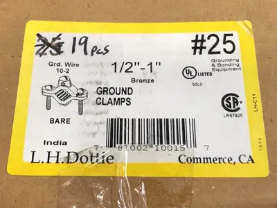 1/2" - 1" Bare Ground Clamp