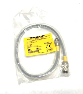 NEW TURCK EUROFAST DOUBLE ENDED CABLE M12 STRAIGHT U-05661