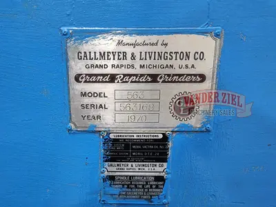 Gallmeyer & Livingston 14” x 36” Hydraulic Surface Grinder, Model 563