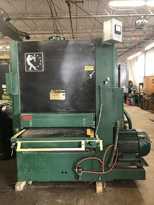 USED TIMESAVERS TB337-2HDA, 37" TOP & BOTTOM ABRASIVE PLANER SYSTEM