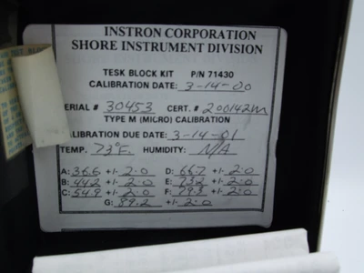USED SHORE INSTRUMENTS 71430