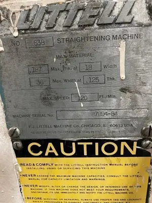 LITTELL S200-36 / 638 Coil Reels and Straighteners | PressTrader Limited (8)