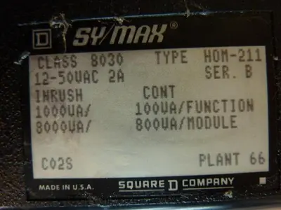 USED SQUARE D 8030-HOM-211