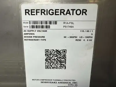 Used Hoshizaki Used 27 1/2" Hoshizaki R1A-FSL Stainless Solid Door Reach-In Refrigerator - TH1 Refrigerators Illinois US | Falcon Restaurant Supply #1374330