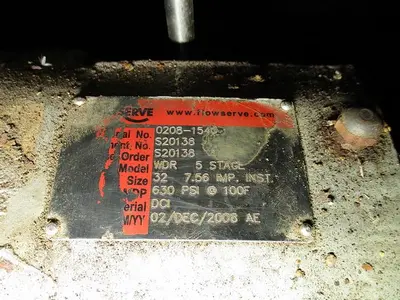 USED FLOWSERVE HI PRESSURE PUMP