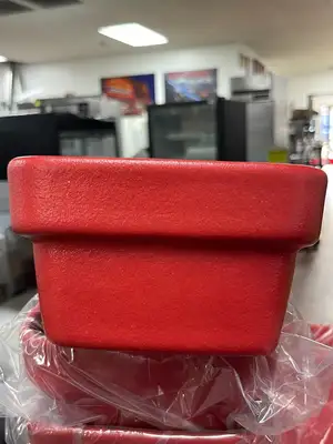 New | in-Stock GET New G.E.T. Bugambilia Red Resin Coated Aluminum Salad Bar Deli Buffet Bowl Pans Illinois US | Falcon Restaurant Supply #1375901