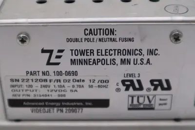 TOWER ELECTRONICS 100-0690 POWER SUPPLY STOCK H783A