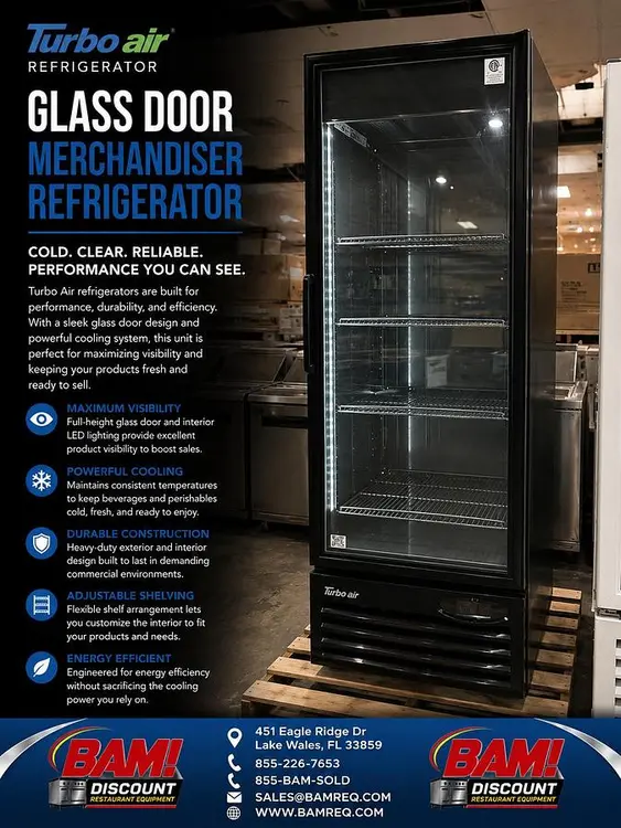 Used TURBO AIR TGIM-23HB-N Display Refrigerators Florida US | BAM Discount Restaurant Equipment #1393585