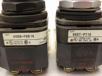 Allen Bradley 800T-PT16 Green Illuminated Pushbutton 30mm Mixed Lot of 4