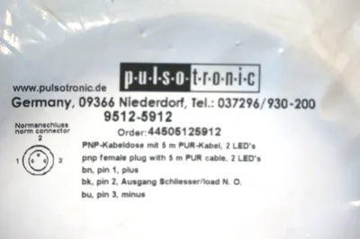 NEW PULSOTRONIC 9512-5912 CABLE 95125912