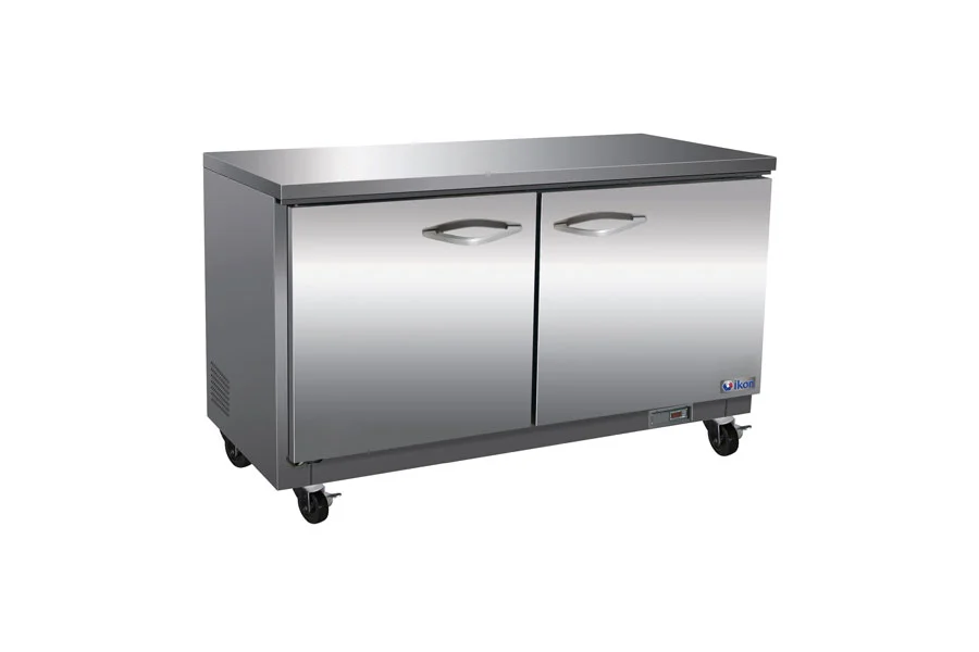 45-0208 IUC61F Ikon 61” 2 Door Stainless Steel Undercounter Freezer
