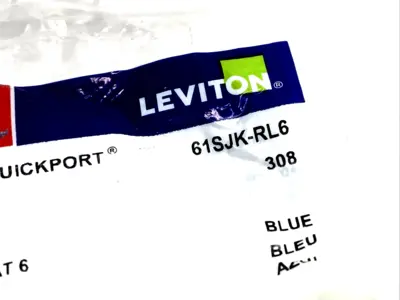 61SJK-RL6 | Leviton  ATLAS-X1 Blue Cat 6 Shielded QUICKPORT Jack - New Other