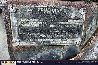 Used 1988 FRUEHAUF 7,000 TANKER Tanker Trailers Louisiana US | Proxy Equipment #1377943