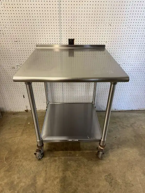 Used Falcon Restaurant Supply Used 30"x 30" Stainless Steel Table on Casters Food Prep Tables Illinois US | Falcon Restaurant Supply #1375043
