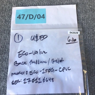 New | in-Stock Eco Valve Eco-150G-CPVC Valves/Fittings | Davliegogo LLC #1709165
