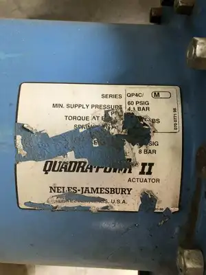 Neles-Jamesbury 10-815L-11 10″ Steel Pneumatic 12-lug Butterfly Valve w/ SS Disc