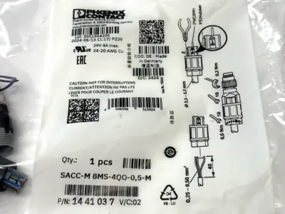 NEW PHOENIX CONTACT SACC-M8MS-4QO-0,5-M, 1441037