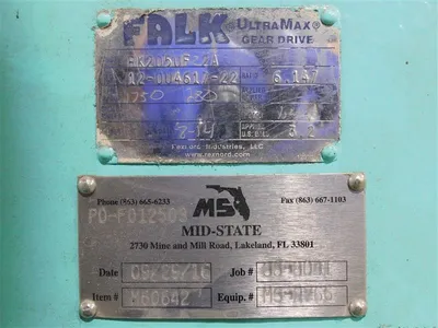 Falk RK2050F 2A UltraMax Gear Drive 6.147 Ratio 1750 RPM In 280 Out Small Damage See Pics! Rebuilt