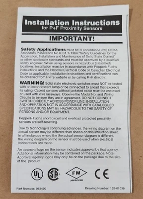 NEW Pepperl + Fuchs NMB2-12GM75-E0-FE-V1