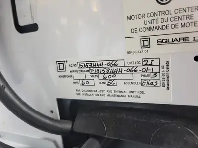 USED SQUARE D MODEL 6