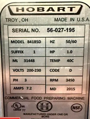 USED HOBART 84185D