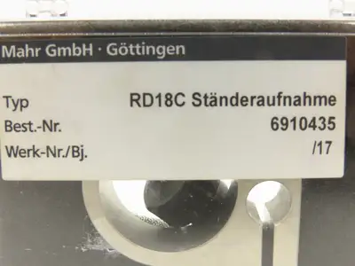 Mahr 6910435 RD18C Measuring Stand Adapter Upright Holder Roughness Tester Drive
