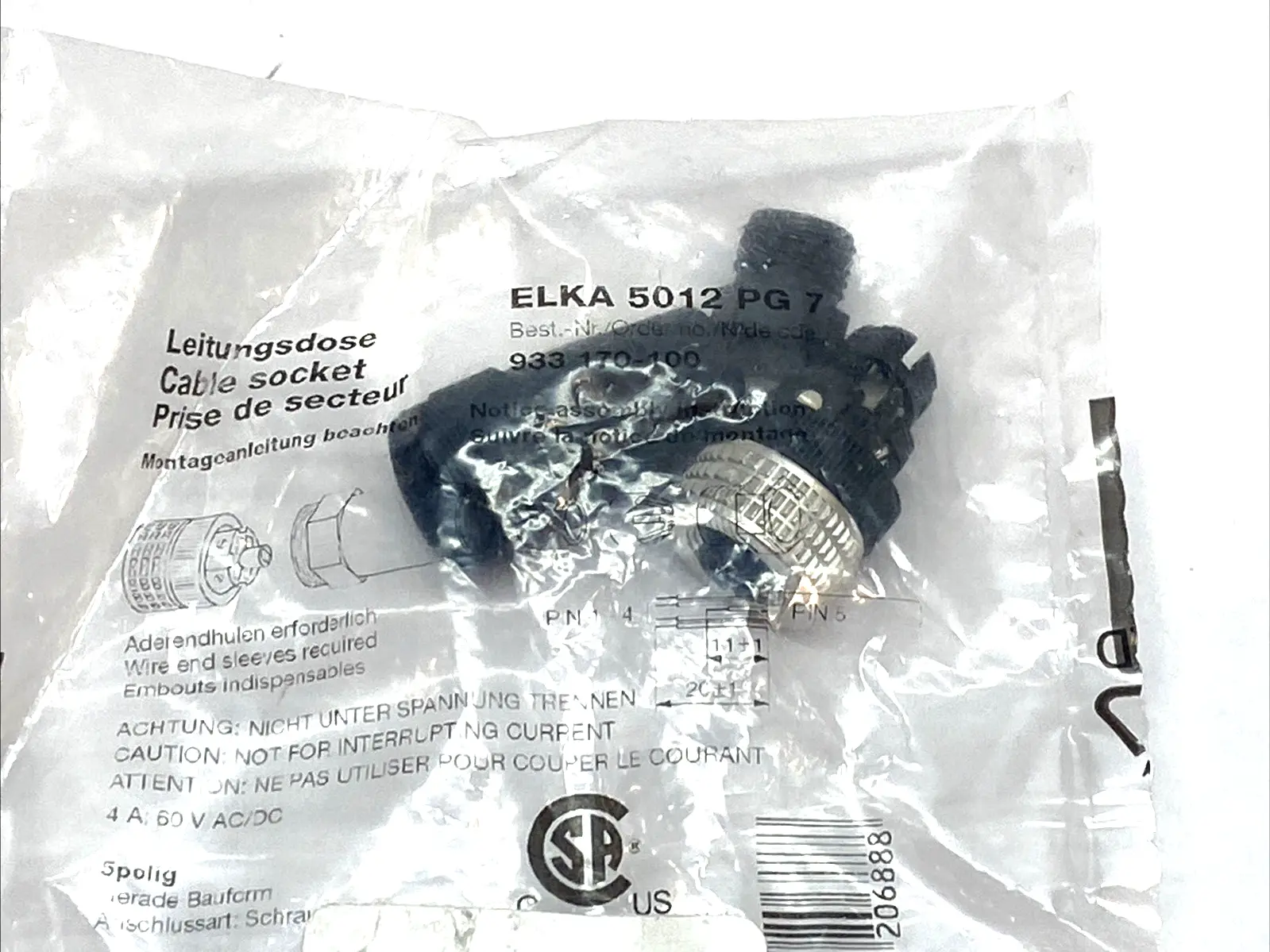 NEW BELDEN M12 5‑PIN FEMALE FIELD‑ATTACHABLE CONNECTOR