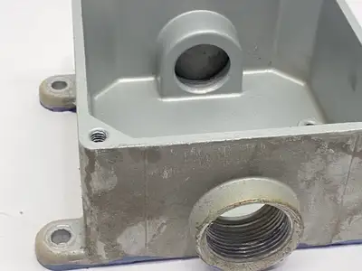 Used Appleton Mounting Receptacle 3-Pole 100A 3W w/ Angle Adapter Base Electrical Boxes Michigan US | Maverick Industrial Sales #1392516