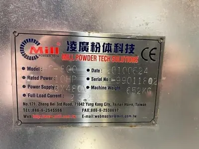 Used 2010 MILL POWDER TECH SOLUTIONS HS-800 Grinder Mixer California US | Machinery & Equipment #1371309