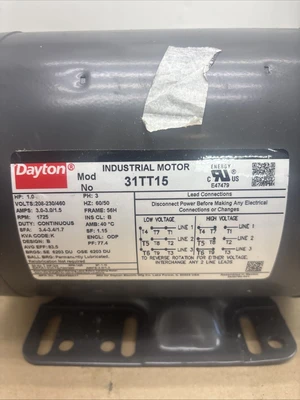 New | in-Stock Dayton 31TT15 Motors (misc) Indiana US | J&J Industrial Supply #1548369
