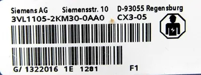 NEW SIEMENS HCX3B050 CIRCUIT BREAKER 50A 3POLE 3VL1105-2KM30-0AA0