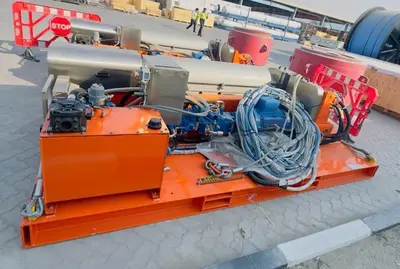 (3) Swaco 518 FH/HV oilfield decanter centrifuge skids, Duplex SS.