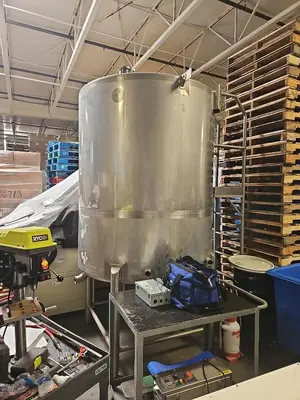 Tank, 800 Gallon, Stainless Steel, Sloped Bottom, #5991725