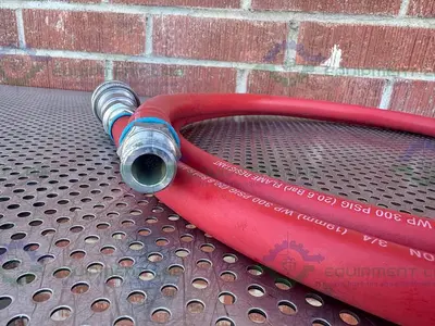 USED SWAGELOK PUSH ON 124" FLAME RESISTANT HOSE 3/4” 300PSIG W/ QUICK RELEASE FITTING
