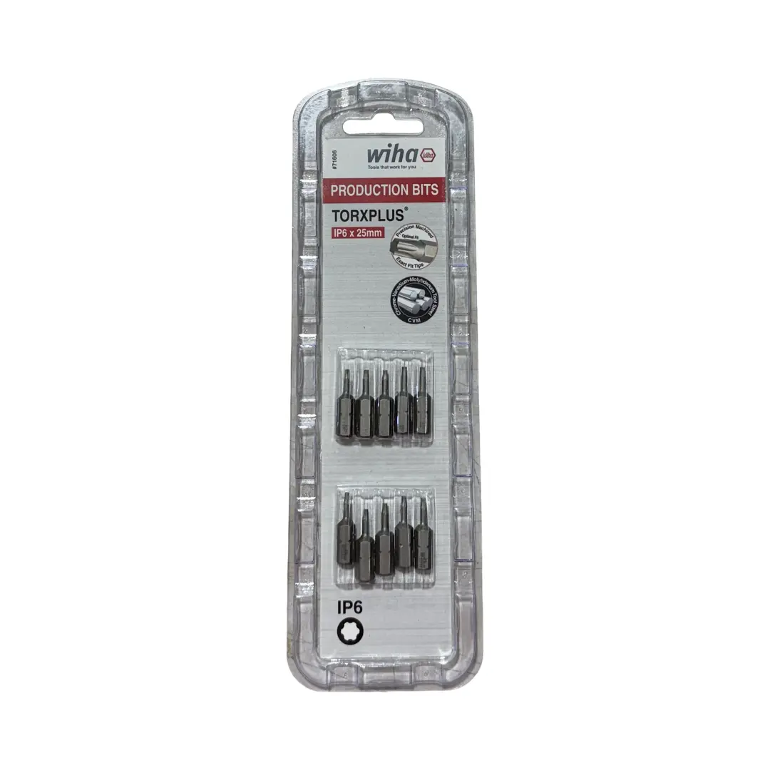 Wiha TorxPlus IP6 x 25mm Insert Bits 10 Pieces