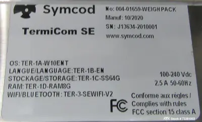 USED WEIGHPACK SYSTEMS 16H 2.5L D W
