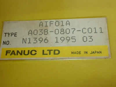 Used FANUC A03B0807C001 PLC Chassis Ohio US | HGR 24 #911382