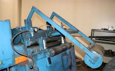 24" COOPER WEYMOUTH 7 ROLL MOTORIZED POWERED COIL STRIP STRAIGHTENER: STOCK #23702