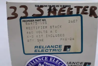 Reliance 86475-10S New Rectifier Stack 460 Volts AC STOCK K-2812