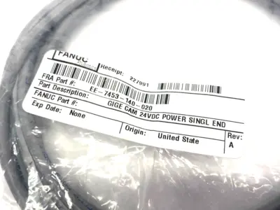 USED FANUC GIGE CAMERA POWER CABLE SINGLE END 24VDC